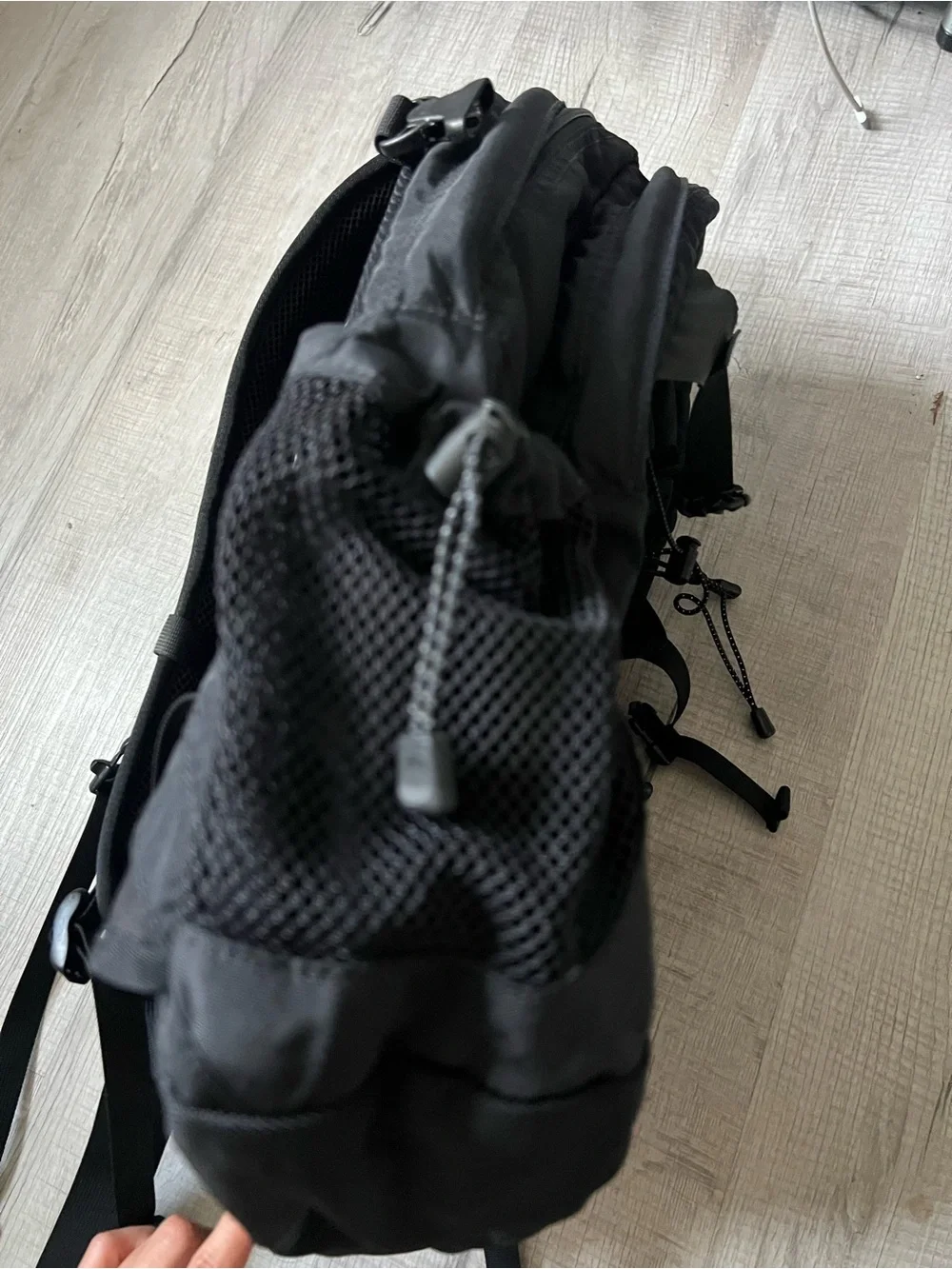 THE NORTH FACE BOREALIS Black Outdoor Daypack with Bungee Cord Front Gorpcore
